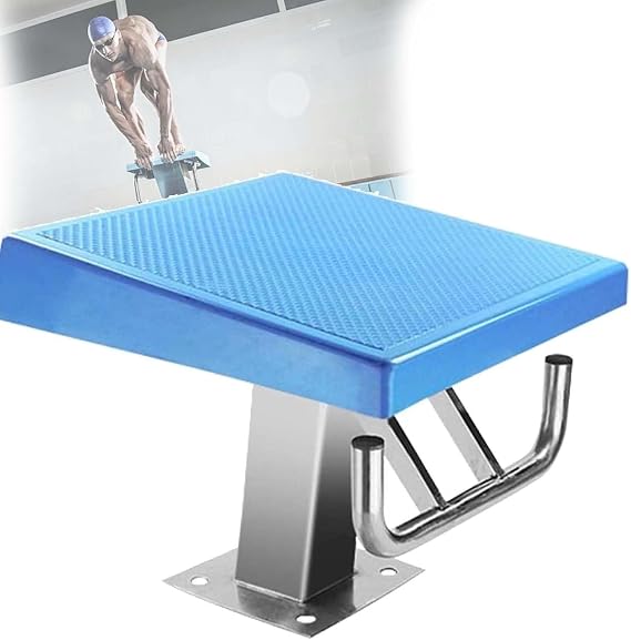 Diving Board Pool Diving Platform for Swim Training and Competitions, Stainless Steel Diving Starting Block