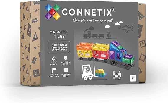 CONNETIX Gökkuşağı Manyetik Fayans Taşıma Paketi, 50 Adet