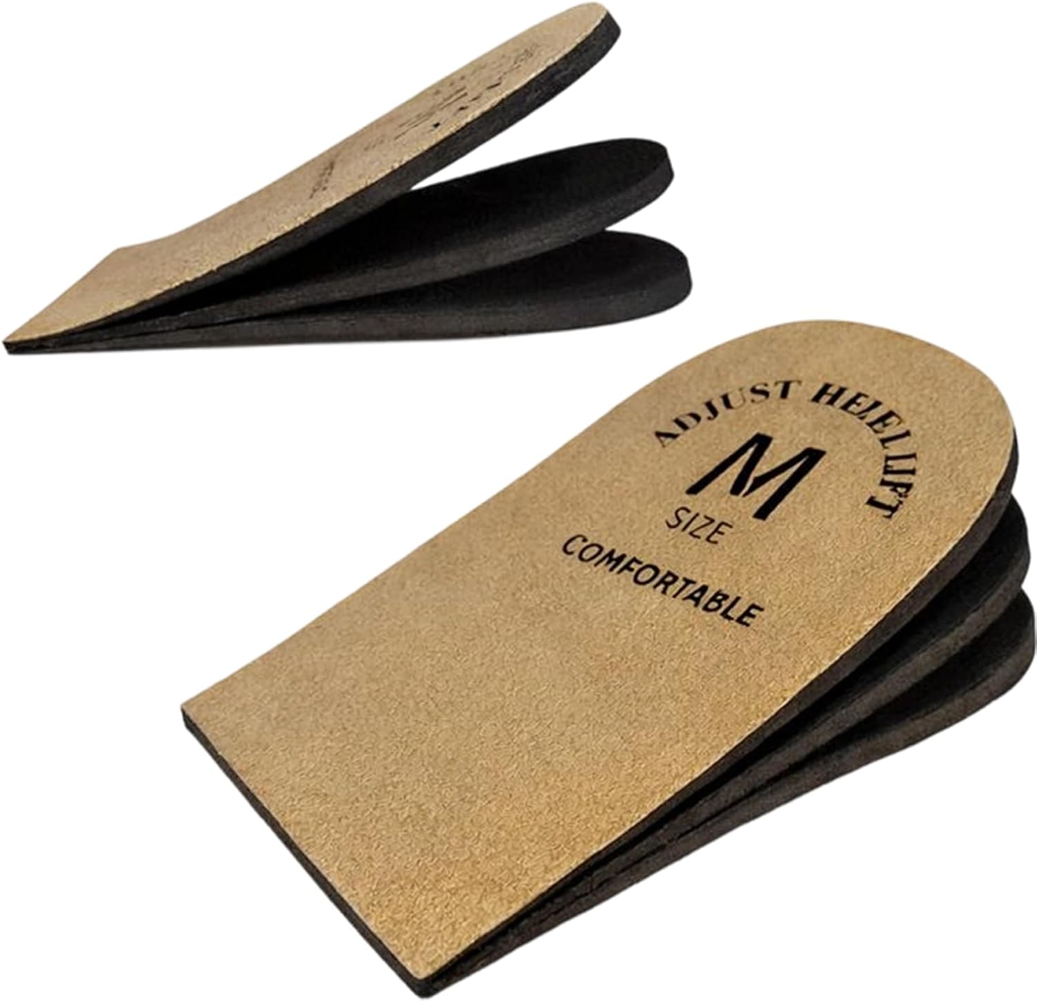 2Pcs 3 Layers Height Increase Insoles, Adjustable Heel Raisers for Shoes,Shoe Lifts for Men and Women,Heel Lifts Suitable for Various Shoe Types (M)