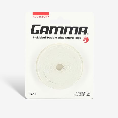 Gamma Sports Pickleball Paddle Edge Guard Tape - White, Racquet Protection, Fits Any Paddle, Durable, Easy Application