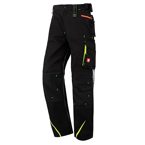 Engelbert Strauss 65511 e.s.Motion 2020 Trousers (48 Black/Warning Yellow)