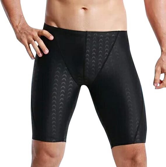 Men's Swimming Trunks Tight Jammer Quick Drying Swimming Trunks UV Protection Swim Trunks Knee-Length Swimsuit for Swimming Compression Competition Swimming Shorts