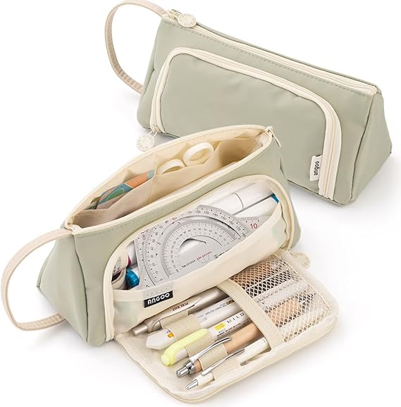 Large School Pencil Case, Multifunctional Pencil Case with Zipper for Girls, Pencil Bag for School and Office, Stationery Case