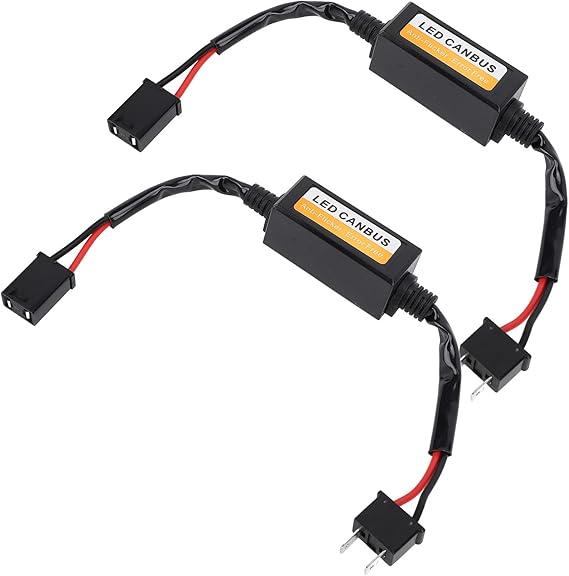 1 Pair LED Resistance Decoder H7 LED Warning Error Decoder Plug and Play Anti Flicker Canbus Error Decoder