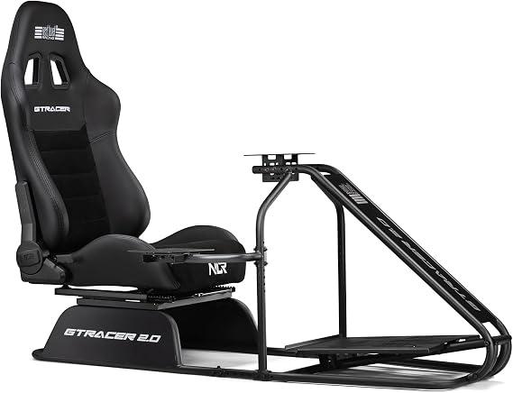 Next Level Racing GTRacer 2.0 GT Sim Racing Simulator Cockpit | Wider Seat Double Recliners | Adjustable Pedal Tray | Shifter Handbrake Included | 13NM