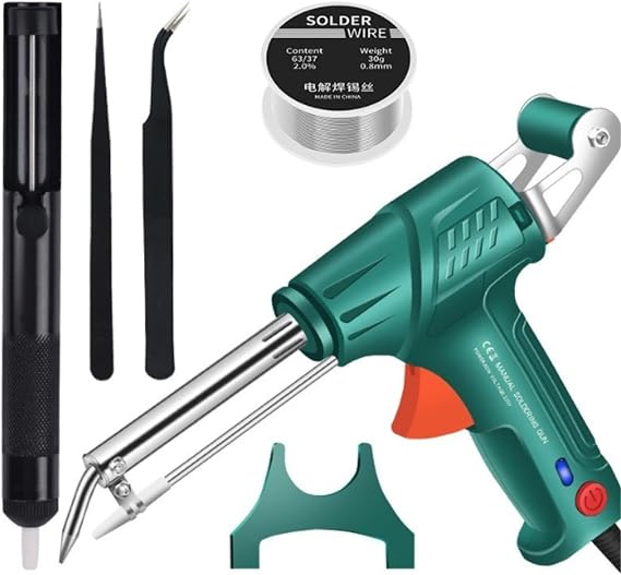 Internal Heating Industrial Laser Welding Tools, Automatic Wired Handheld Laser Welding Machine, Multi-Function Soldering Iron Soldering Gun Set, Industrial Home DIY Maquina De Soldar Green, External