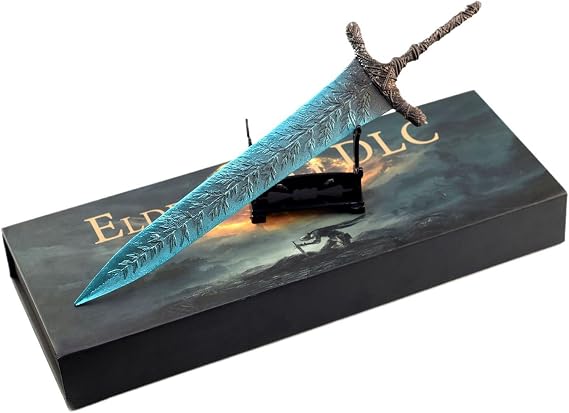 Elden Rings Dark Moon Greatsword Model with Display Stand 30 cm/11.8 in Game Figurines Collection Full Metal Desk Decoration Ornaments Gifts for Gamers