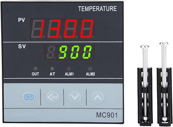 Digital Temperature Controller PID Temperature Controller MC901 with Type K and PT100 Sensor SSR Output Relay for Precise Temperature Control and Regulation