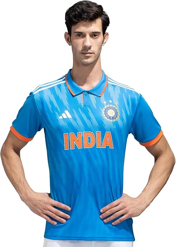 adidas India クリケット ODI レプリカ ジャージ レギュラーフィット ブライトブルー