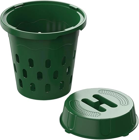 Lidded Compost Bin, Inground Worm Composter, Outdoor Equipment with Durable Feature, Garden Composts Bin, Heavy-Duty Compost Container with Ventilated Design, Composter for Backyard