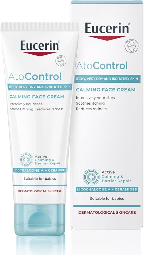 Eucerin AtoControl Face Care Cream for Reduces Redness and Itching, 50ml