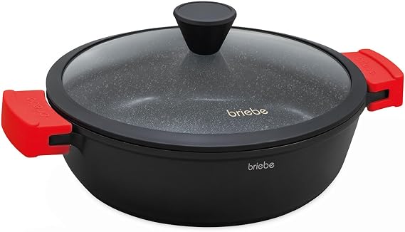 briebe Black Titanium Low Cookware Induction Non-stick Titanium