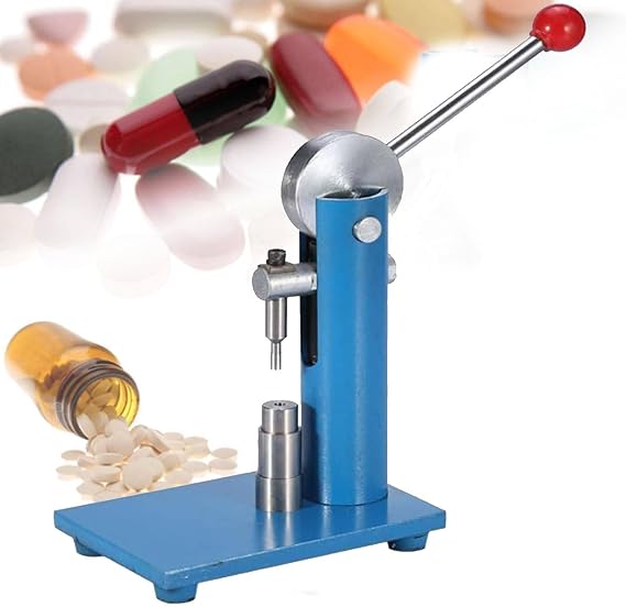 Hand Tablet Press Machine(6-12mm), Tablet Press Machine, Pill Stamping Maker, Tableting Tool, Stainless Steel Mold, 400kg Pressure,12mm