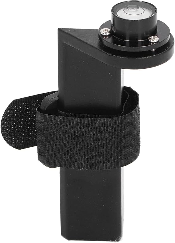 BRILVERDE Adjustable Grade Rod Level,Aluminum Construction Horizontal Bubble for 1 to 1.25in Round and Rectangular Rods Bubble Surveying Grade Rod Level Pole Surveying Equipment