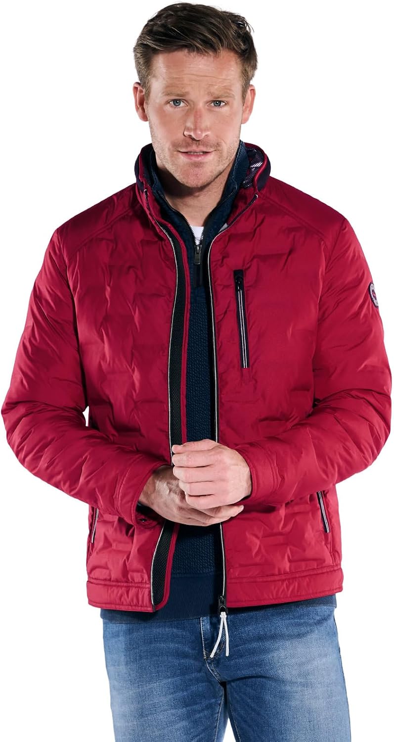 engbers Herren Jacke mit dezenter Struktur Rot