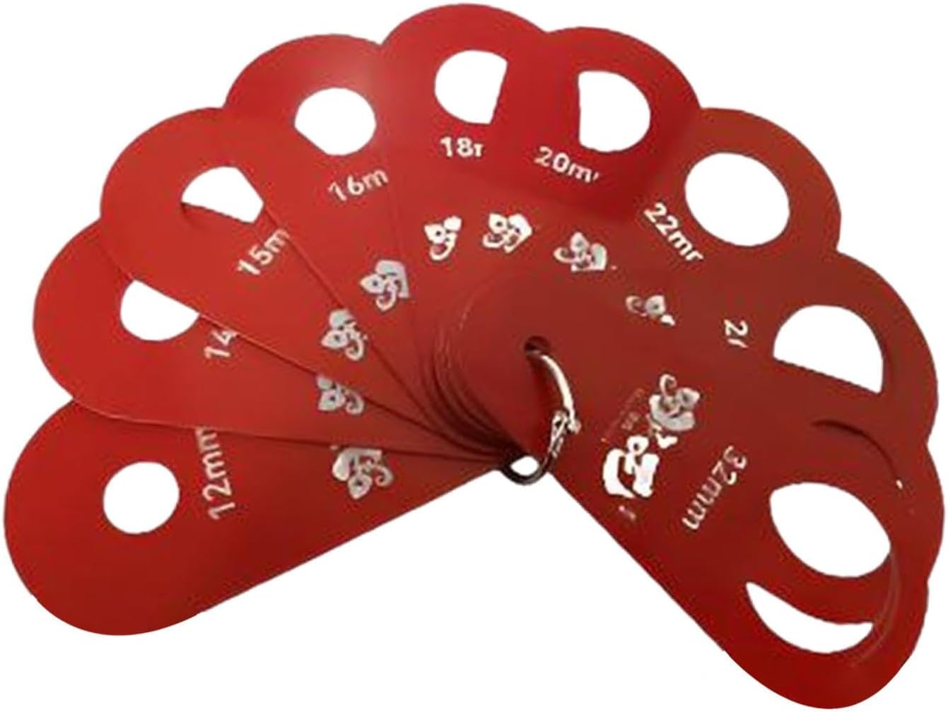 Fruit Caliper, Calibration Tool, Blueberry Template and Measuring Instrument Suitable for Fruit Selection, red