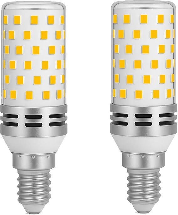 E14 LED Light Bulb Warm White 3000K, 10W E14 Small Edison Screw LED Light Bulbs, 1800LM Energy Efficiency Class C, 180W Incandescent Equivalent, 220–240V, SES Corn Light for Home Lighting, 2 Pack [Energy Class C]