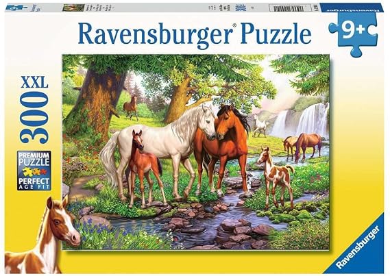 Ravensburger 300 Parça Puzzle Nehirde Atlar