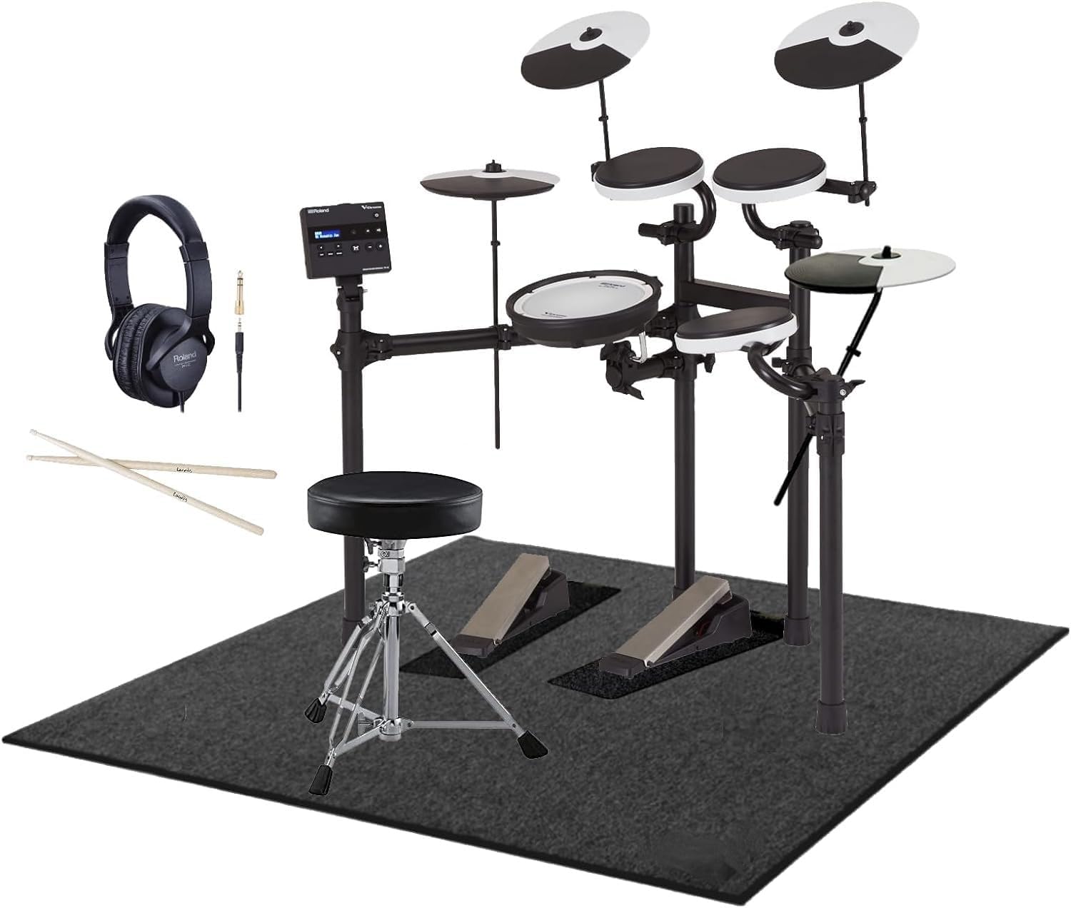 Popular No.1 Roland TD SeriesReady-to-Use Accessory SetRoland V-Drums Electronic Drum Set Drum Set TD-02KV, 3 Cymbals