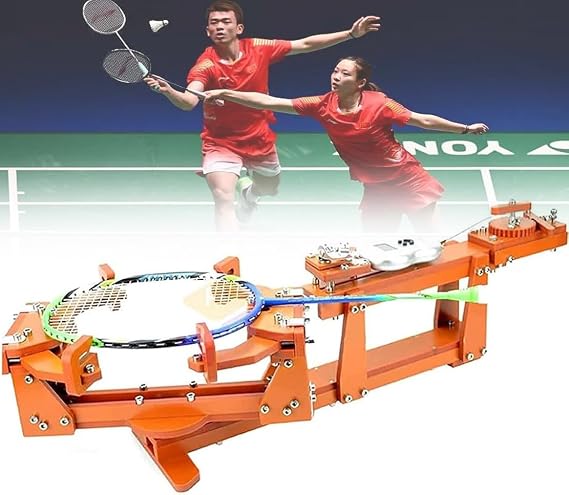 Badminton Racket Stringing Machine,Electric DIY Racket Frame Threading Machine,6-point Fixed,Intelligent Design,for DIY Squash Badminton Rackets
