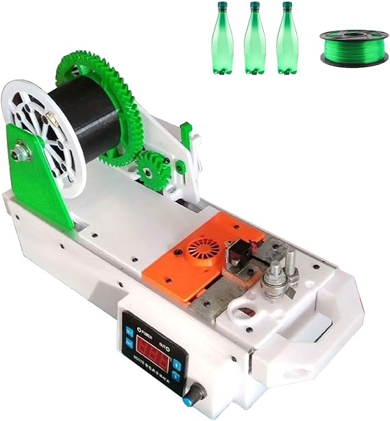 Plastic Bottle Shredder, 3D Printer Filament Extruder Machine, Desktop Recycler, Convert Bottles to Filament, Digital Temp Control for Home DIY Workshop