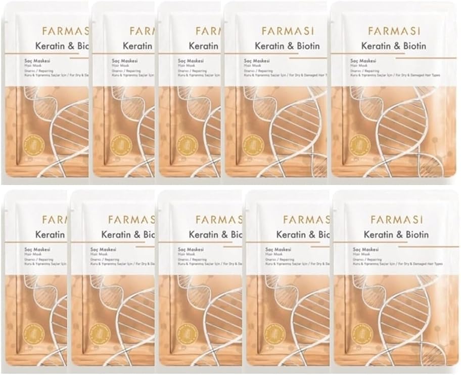 Farmasi Keratin & Biotin Saç Maskesi 10'lu