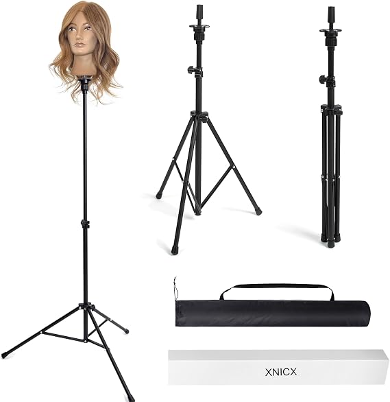 Wig Stand Height Adjustment(90-137cm),Mannequin Head Stand for Wigs
