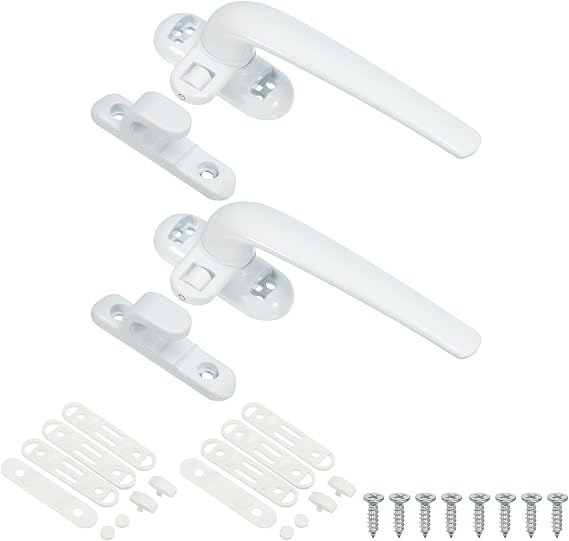 PATIKIL Aluminum Alloy Window Handle,Casement Window Lock White(Right Hand)