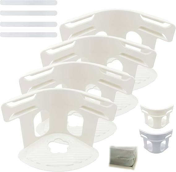 Bed Sheet Holders for Bedding with Lock Strips - New Bed Fitted Sheet Clips Grippers, Removable Heavy Duty Mattress Corner Clip Anti Slip Design, Easy to Use With Fits Most Sheet Sizes (4,White)