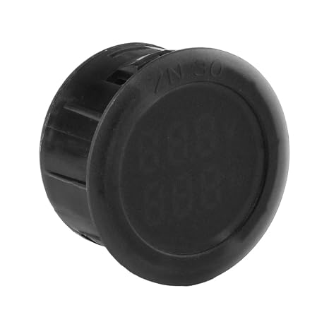 LED Digital Display Round Voltmeter 1pcs DC5-100V Digital Voltmeter 1A 10A 50A 100A LED Display Circular Car Voltage Current Meter Volt Detector Panel(Red 1A)