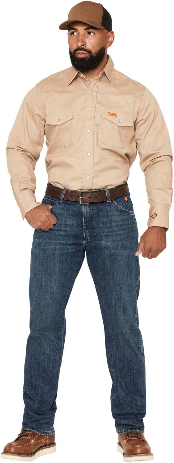 Wrangler Men's Flame Resistant Regular Fit Jean Work Utility Pants