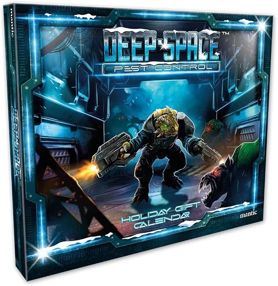 mantic Games | Deep Space Pest Control: Advent Calendar | 24-Day Sci-Fi Tabletop Game Countdown | Miniatures, Terrain, Dice & Tokens | Festive Game Experience