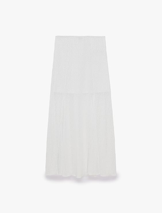 Normal Bel Slim Fit Midi Dantel Etek