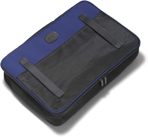 ZERO Halliburton Packing Cubes, Large Packing Cube, Black, Nylon, Leather, Zipper Closure