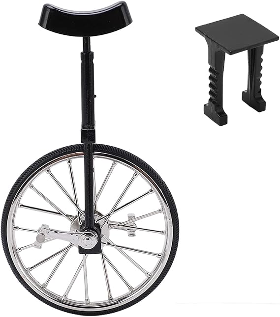 Mini Unicycle Model High Simulation Durable Sturdy Alloy Exquisite Design Wide Applicability Mini Unicycle Ornament for Home Office Car Decoration