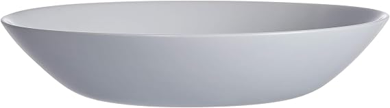 Luminarc Diwali Round 18pc Opal Glass Dinner Set Dinnerware Tableware Plates (6X Soup Bowls, Grey)