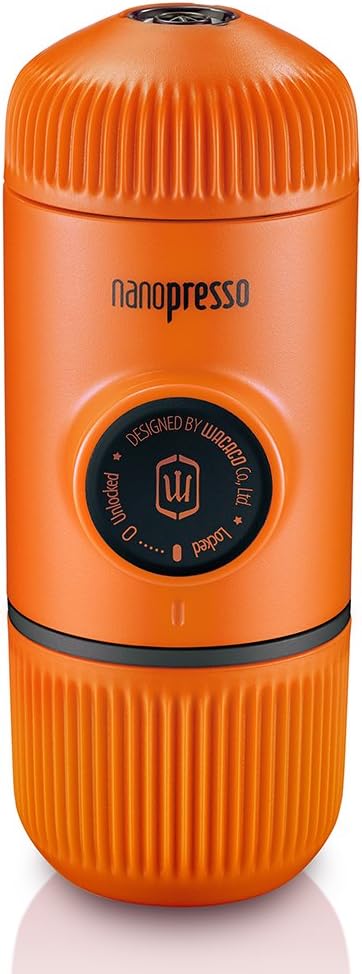 Wacaco Nanopresso Portable Espresso Maker, Upgrade Version of Minipresso, 18 Bar Pressure, Extra Small Travel Coffee Maker, Manually Operated. Perfect for Tiny Kitchen and Office use