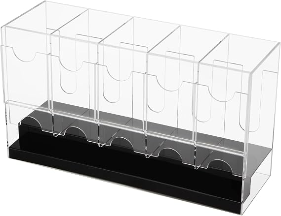 Acrylic Booster Pack Dispenser, Card Dispenser Storage and Organizer, Compatible With Various Cards, Easily Fit Entire Booster Box, Organizer Display for Trading Card, Booster Packs, Sports (5-Slot)