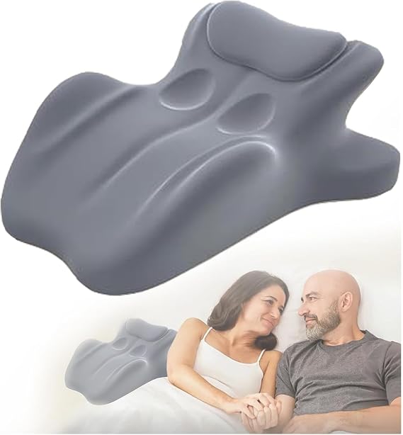 Couples Intimacy Pillow for Sitting, Multifunctional Couple Back Pillow - Low-Profile Butt Cushion with 3D Memory Foam Design, Support for Relaxation or Play (Gray)