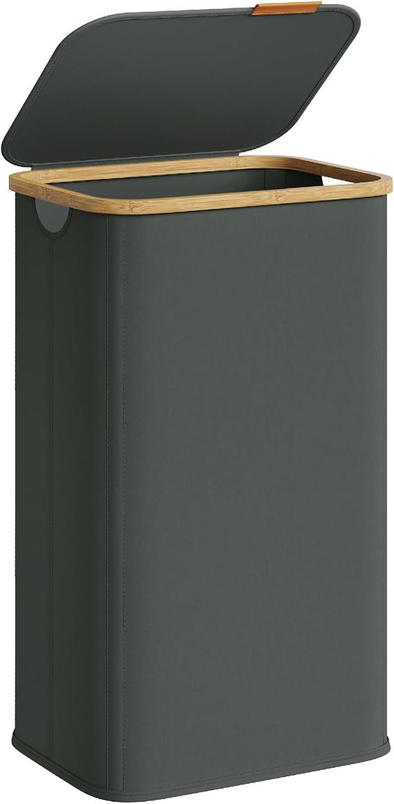 SONGMICS Laundry Basket with Lid, Washing Basket, 26.4 Gal. (100 L)