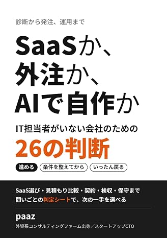 SaaSか、外注か、AIで自作か: IT担当者がいない会社のための26の判断