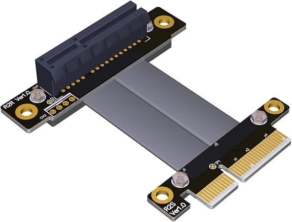 ADT-Link PCIe 3.0 x4 Extension Cable 32G/bps PCI Express 4x Graphic SSD RAID Extender Conversion Riser Card Vertical 270 R22SR (20CM)