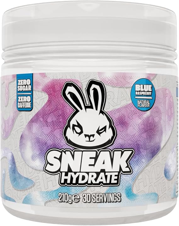 SNEAK Hydrate | Blue Raspberry | Coconut Water with Electrolytes, Zero Caffeine, Zero Sugar, Natural Flavours & Colours, Ashwagandha KSM-66 | 30 Servings