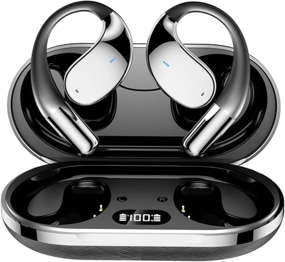 AI Real-Time Translation Earbuds, 133 Languages, Bluetooth 5.4, Black