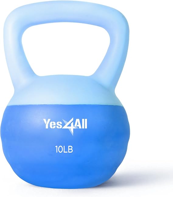 Yes4All ケトルベル ソフト - 10ポンド - ピーコックブルー