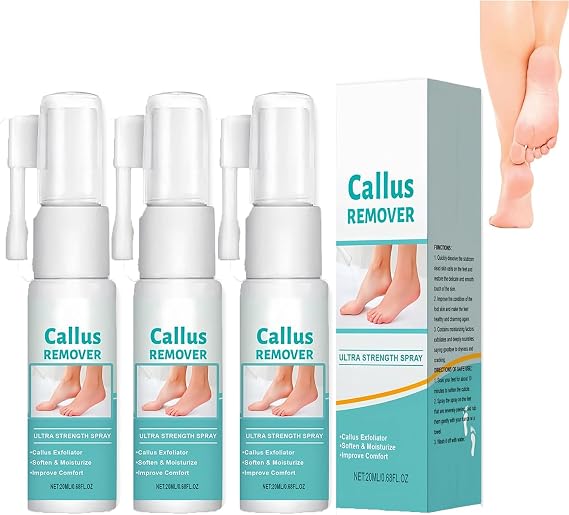 Professional Callus Remover Extra Strength Spray,Foot Callus Removal Spray,Hard Skin Remover Foot Spray,Dead Skin Remover for Feet,Foot Peeling Spray,Remove Dead Skin and Calluses on Feet (3Pcs)