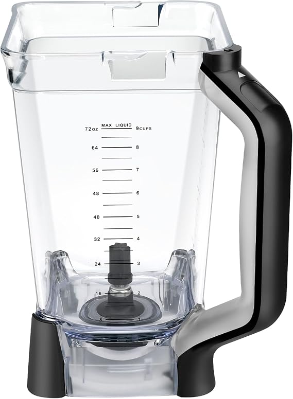 Replacement Pitcher for Ninja Blender 72OZ XL Cups Replacement, Replacement Parts Accessories Vaso de Licuadora Ninja for Blender BL610, BL610BRN, BL610C, BL710WM, CO610B, CO650B, CT610 ect.
