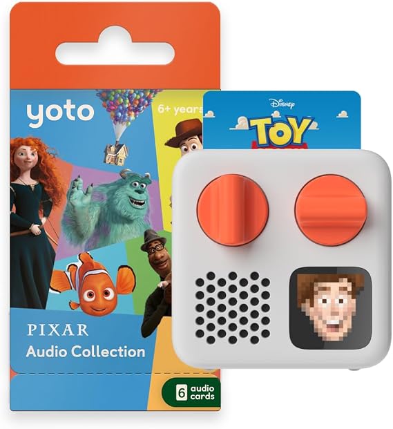 Yoto Mini (2024 Ed.) Kids Audio Player + Disney Pixar Pack, Ages 6+