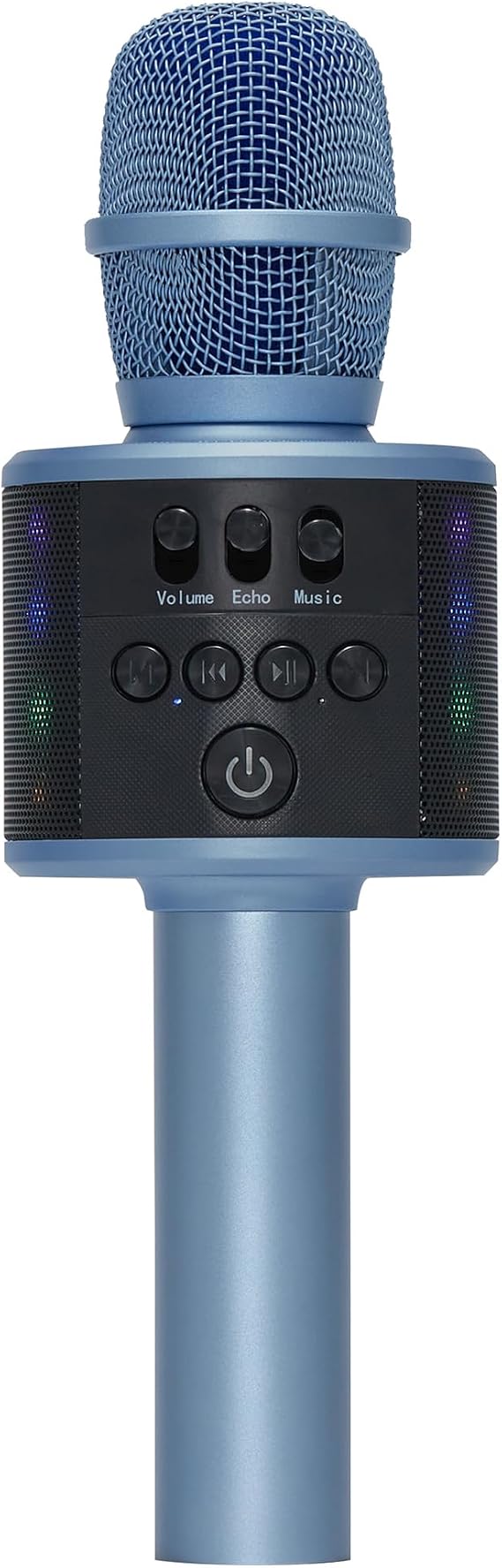 Wireless Bluetooth Karaoke Microphone with Built-in Speakers + HD Recording, Portable Handheld Mic | Blue