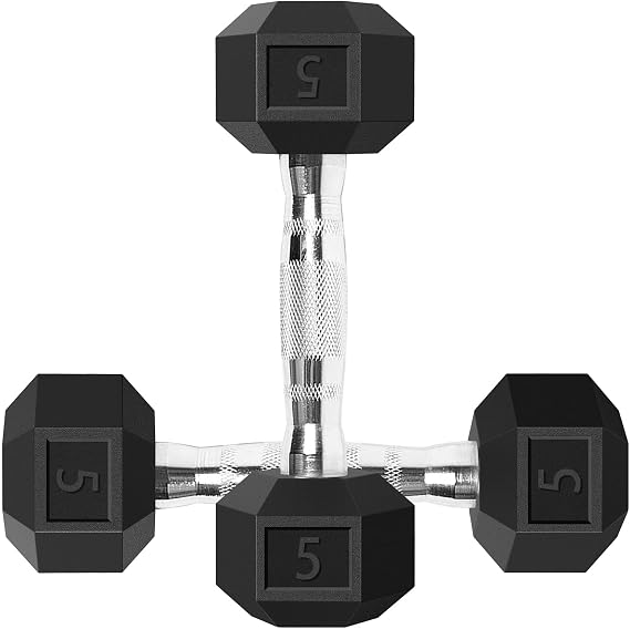 Balelinko Kauçuk Kavrama Kaplamalı Dambıl Döküm Demir Ağırlık Kaymaz Saplı - Egzersizler için 1,4-45,4 kg - Güç Antrenmanı Ekipmanları - Ev Spor Aksesuarları - Tüm Vücut Egzersizi - Kas Geliştirme